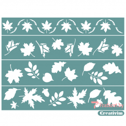 Трафарет клеевой "Осенняя листва" Creativim 15 х 20 см, многократного применения, мягкий