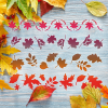 Трафарет клеевой "Осенняя листва" Creativim 15 х 20 см, многократного применения, мягкий