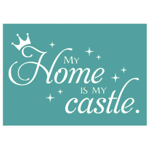  Трафарет клеевой "My home is my castle" Creativim, 15 х 20 см, многократного применения, мягкий