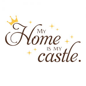  Трафарет клеевой "My home is my castle" Creativim, 15 х 20 см, многократного применения, мягкий
